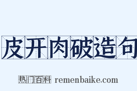 皮开肉破造句是什么意思的图片